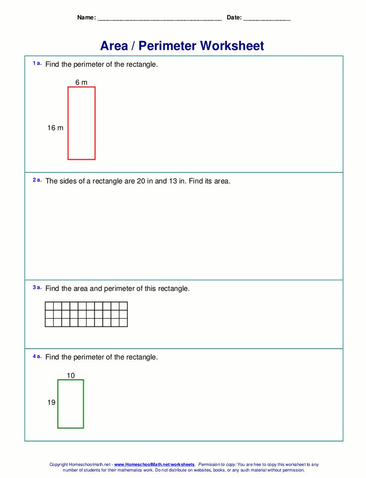 35 Area Perimeter Worksheets Class 4