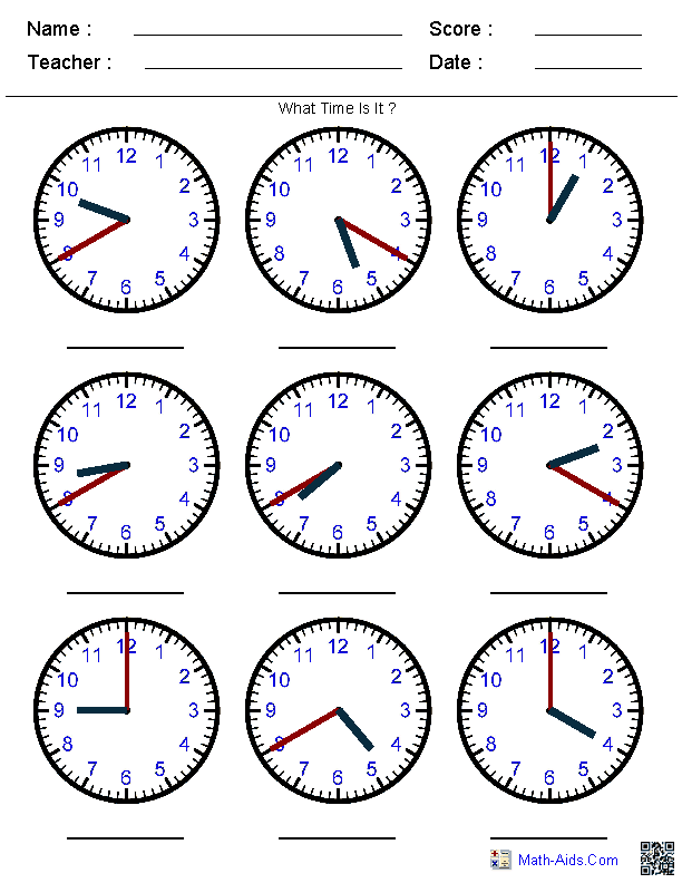 35 Clock Printable For Kids Math Worksheets