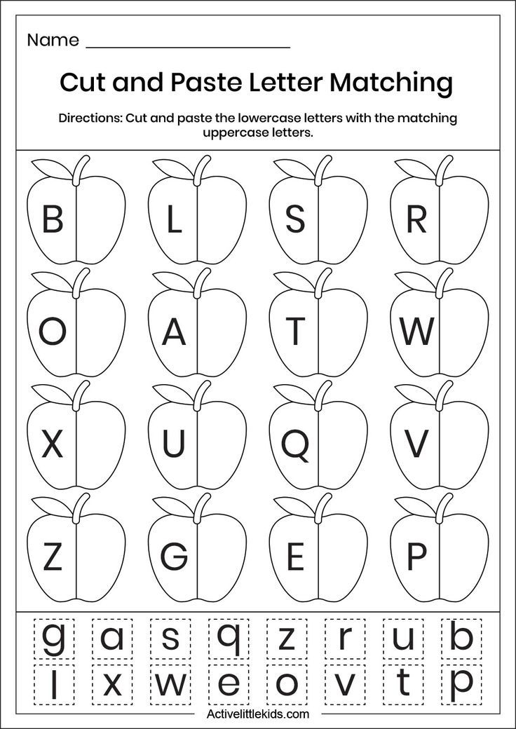 35 Cut And Paste Letter E Worksheets