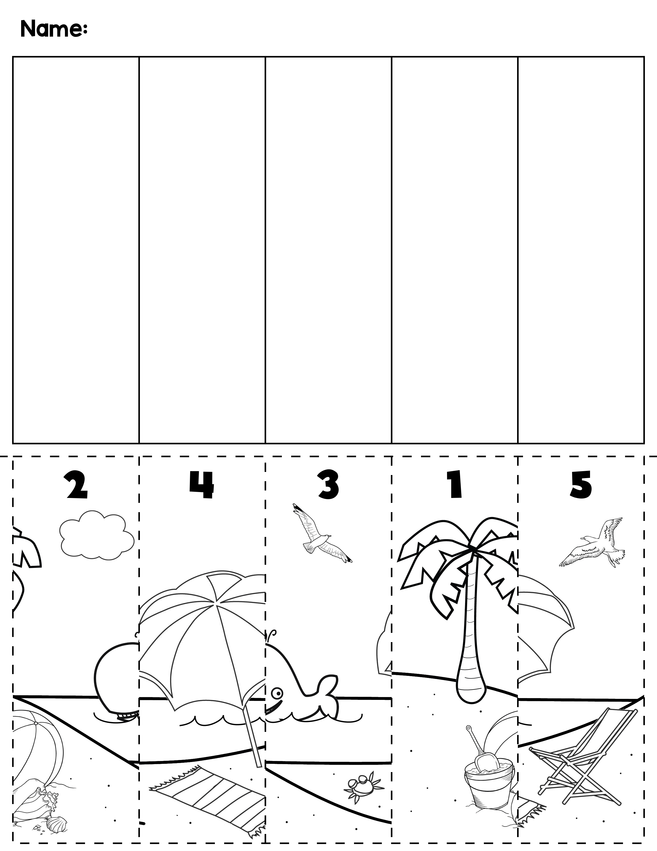 35 Cut And Paste Worksheets Summer