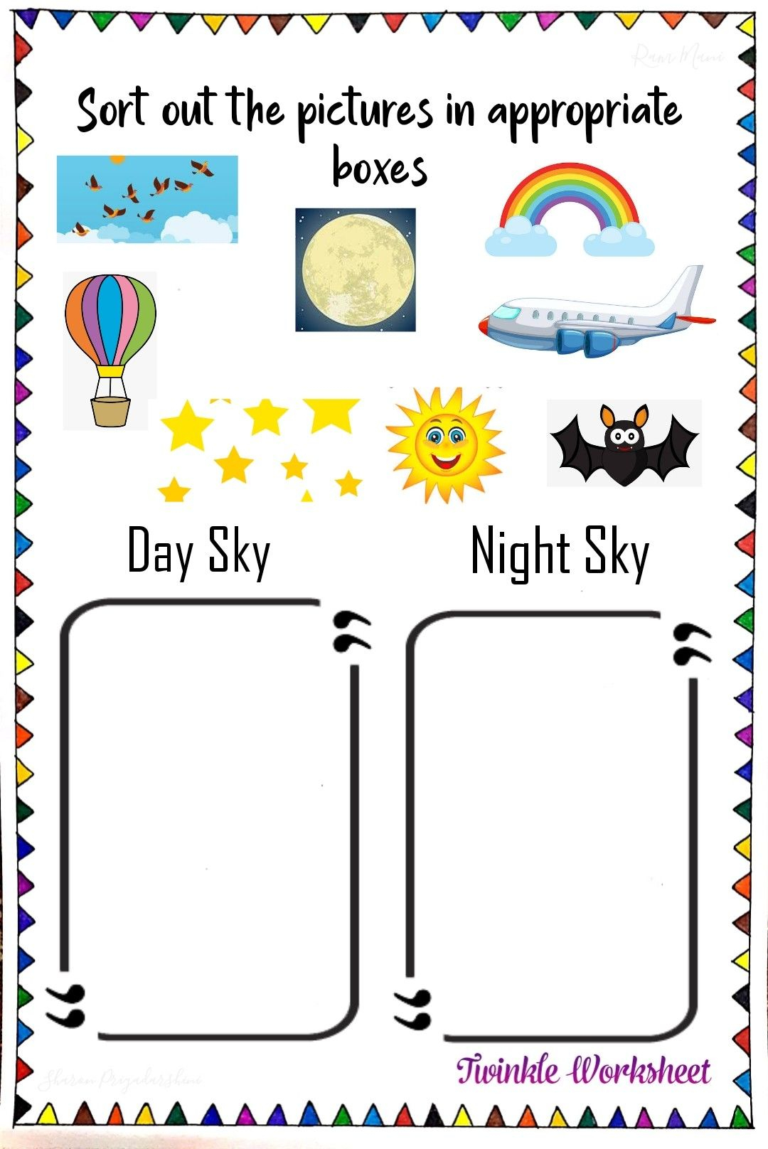 35 Day And Night Worksheets Kindergarten Free