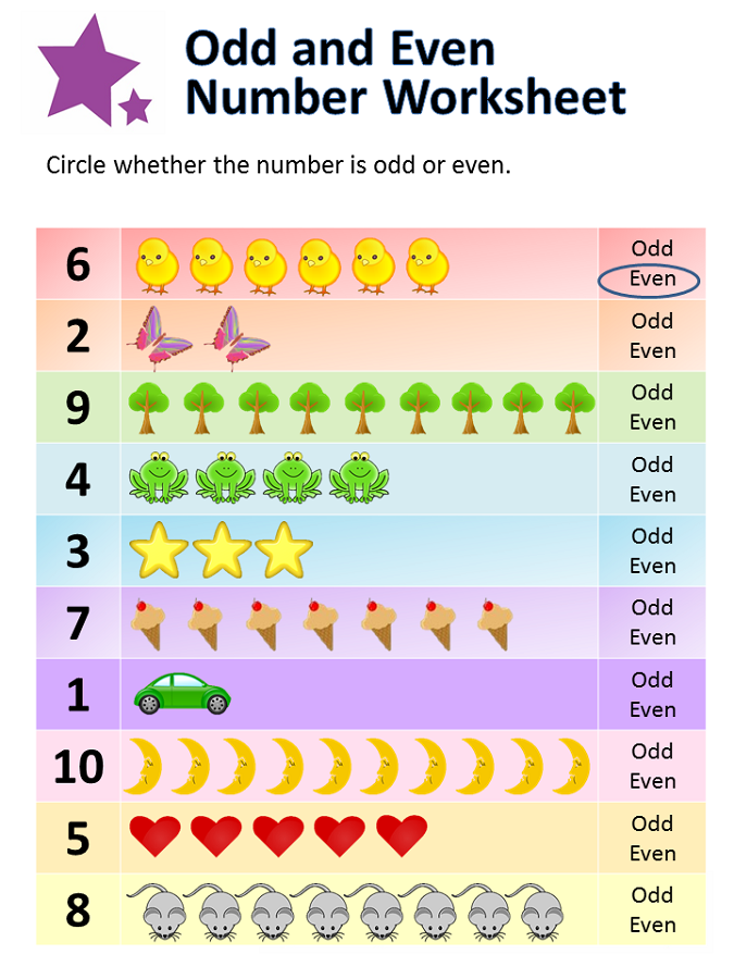 35 Even And Odd Numbers Worksheets Kindergarten