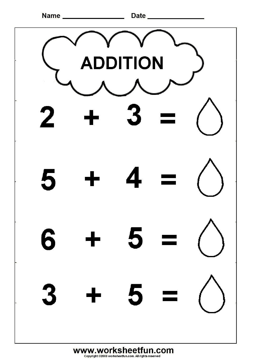 35 Free Kindergarten Addition Worksheets