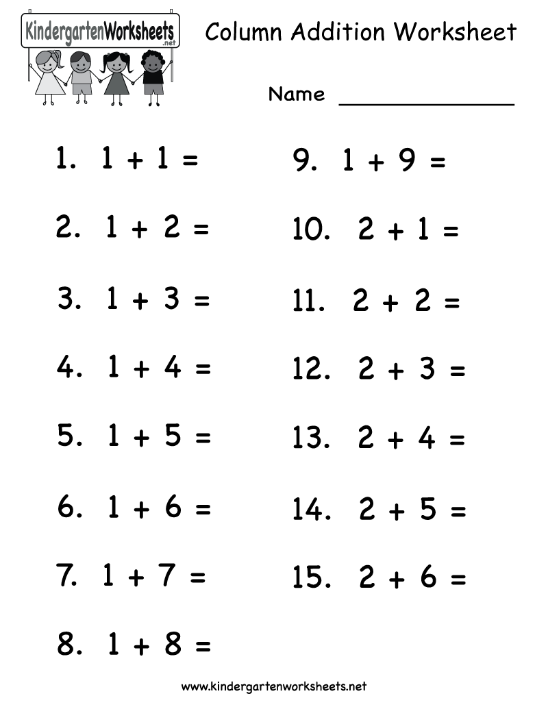 35 Free Kindergarten Addition Worksheets