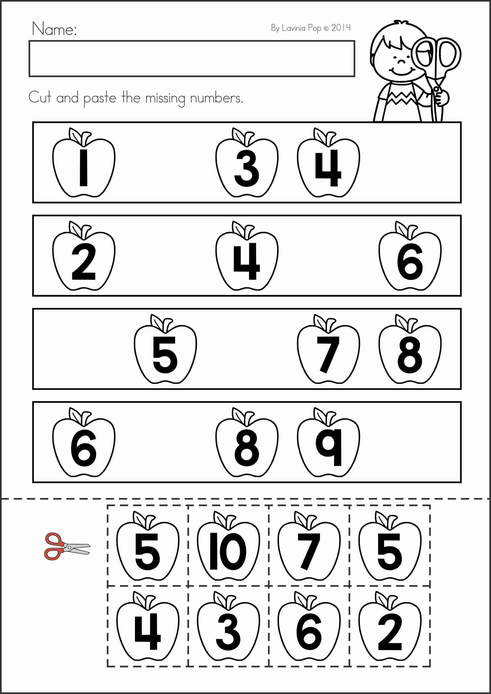 35 Fun Worksheets For Kindergarten Cut And Paste