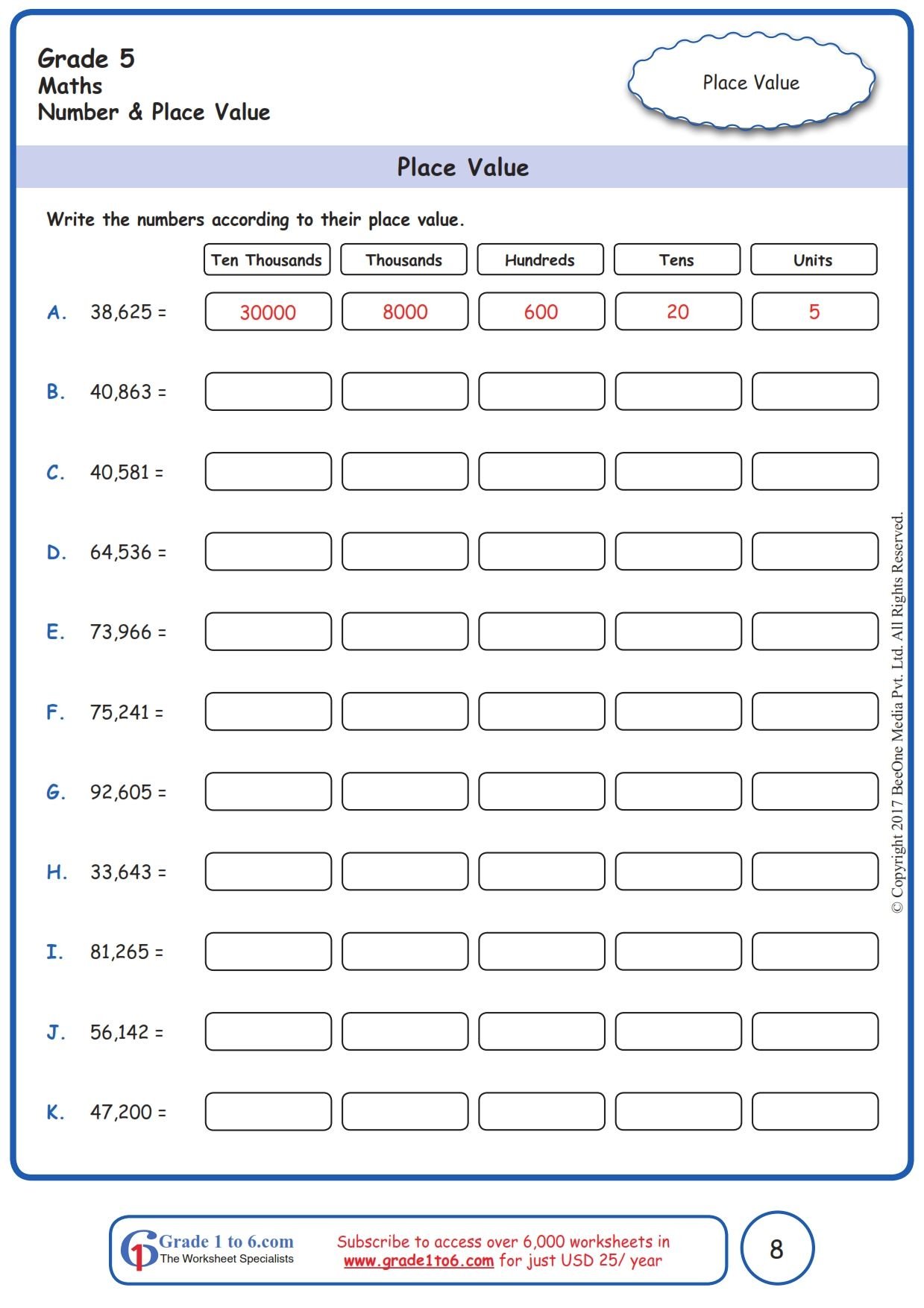 35 Grade 1 Math Worksheets Place Value