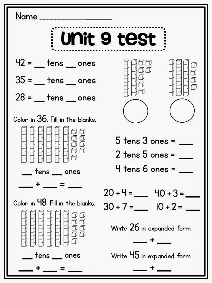 35 Grade 1 Math Worksheets Place Value