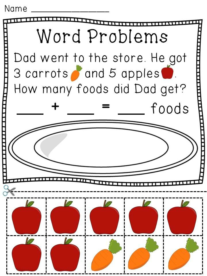 35 Kindergarten Math Worksheets Addition Word Problems