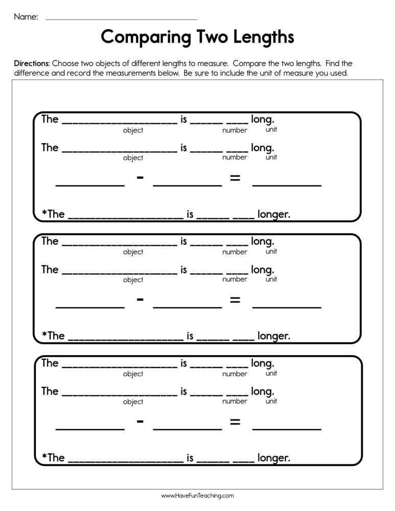 35 Length Worksheets 2Nd Grade