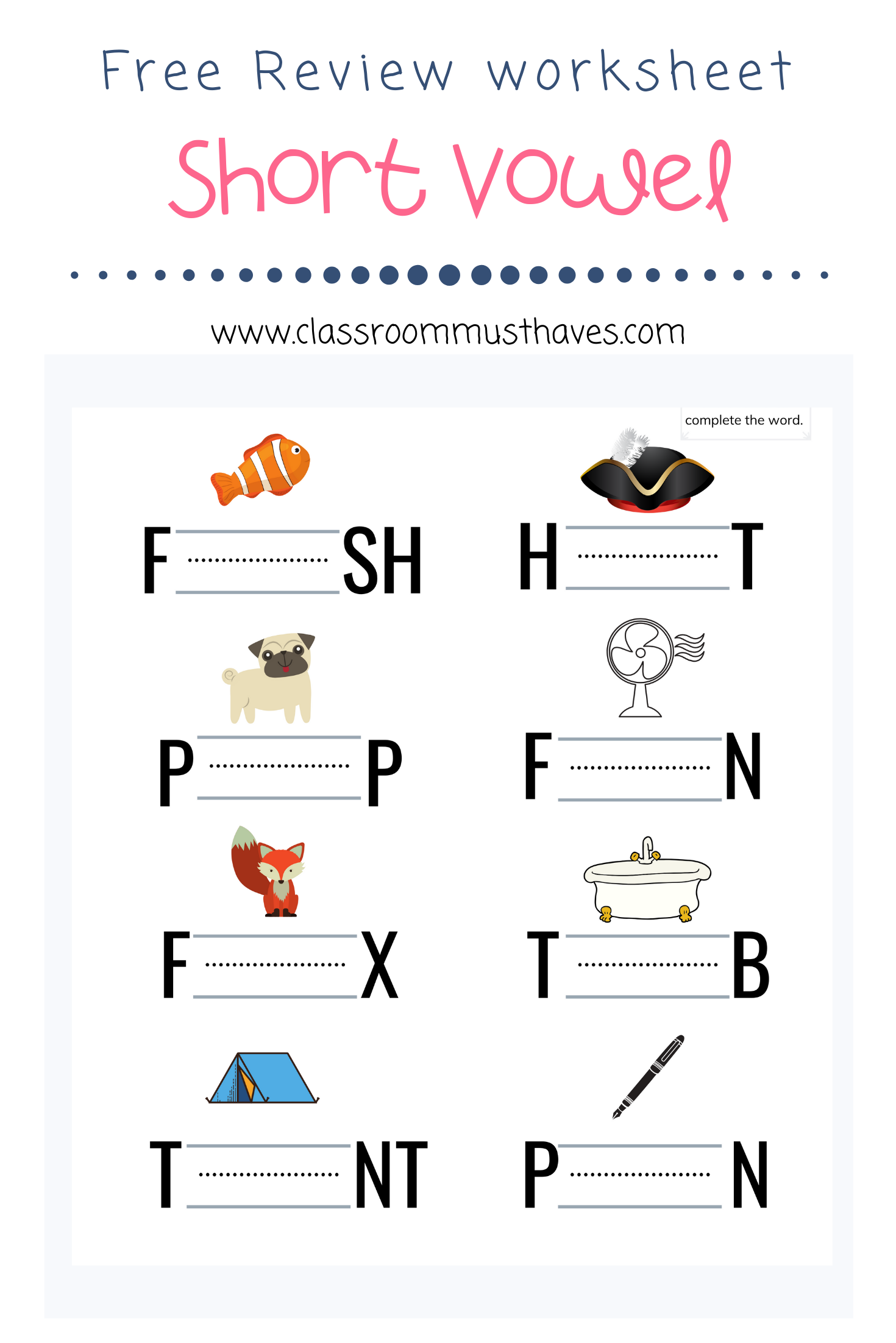 35 Long And Short Vowel Worksheets 1St Grade