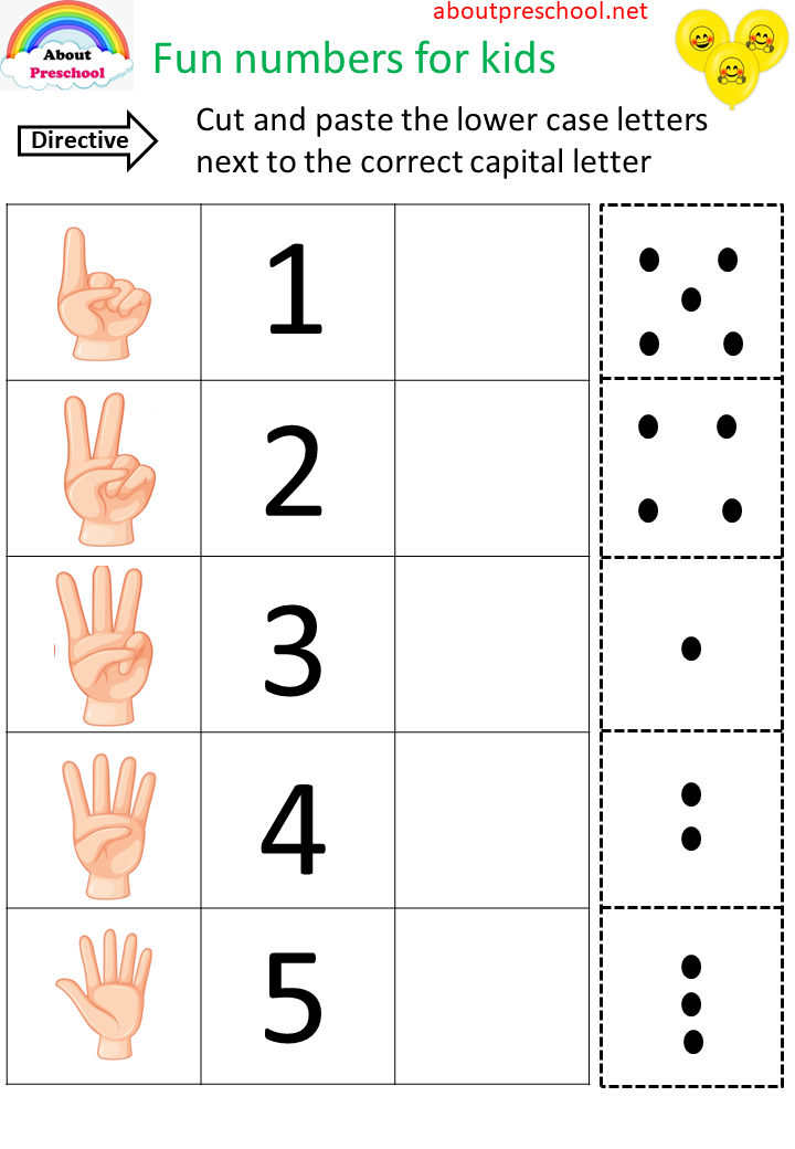 35 Matching Numbers Worksheets For Kindergarten