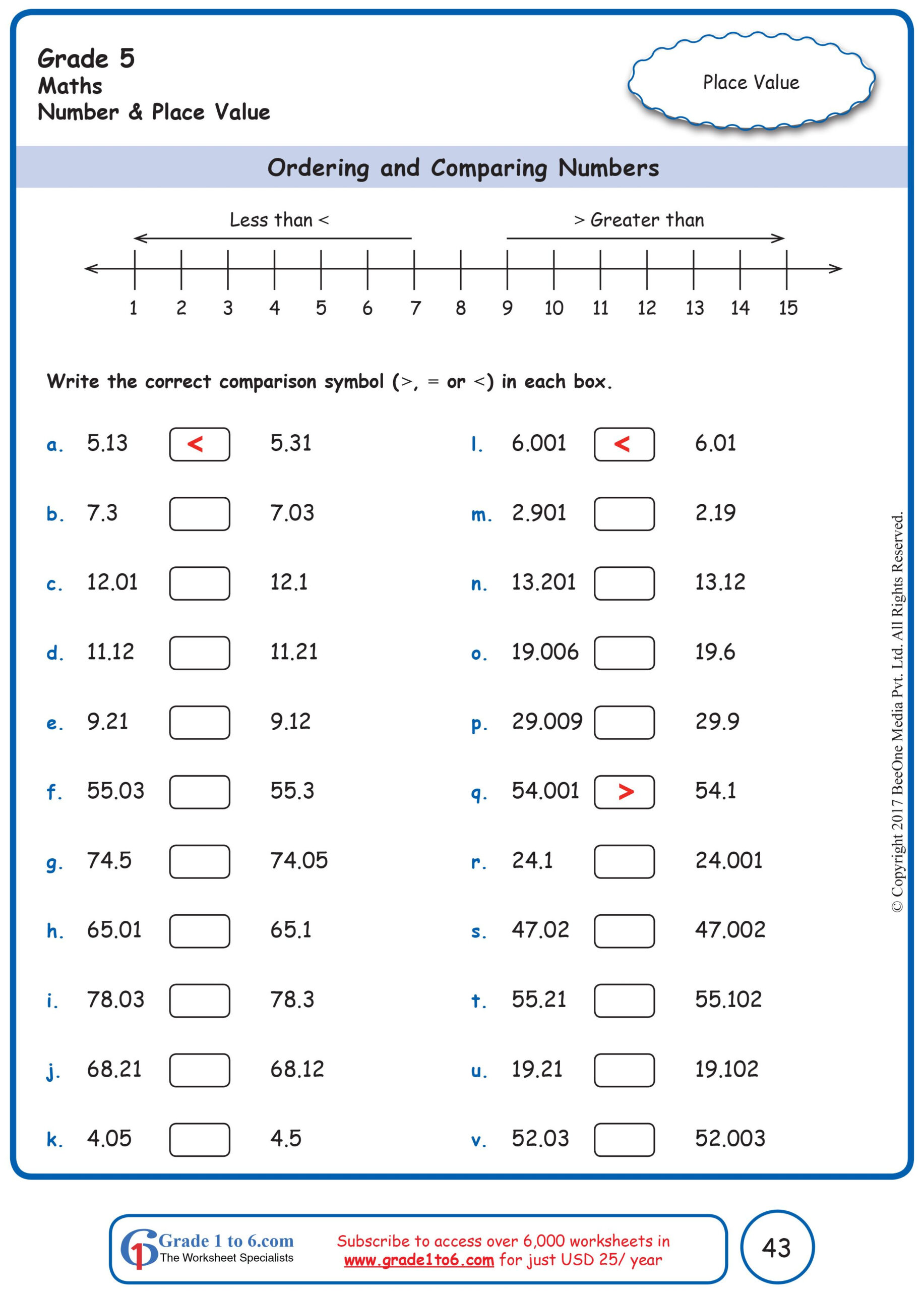 35 Math Worksheets For Year 5