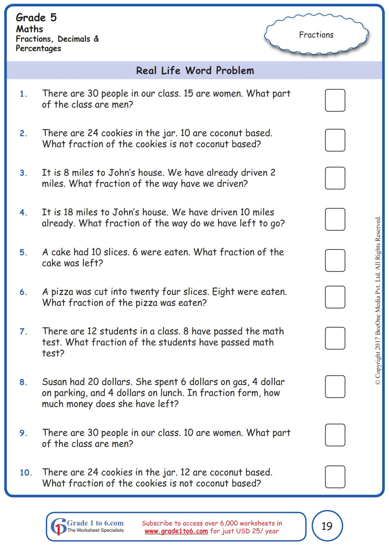 35 Math Worksheets For Year 5