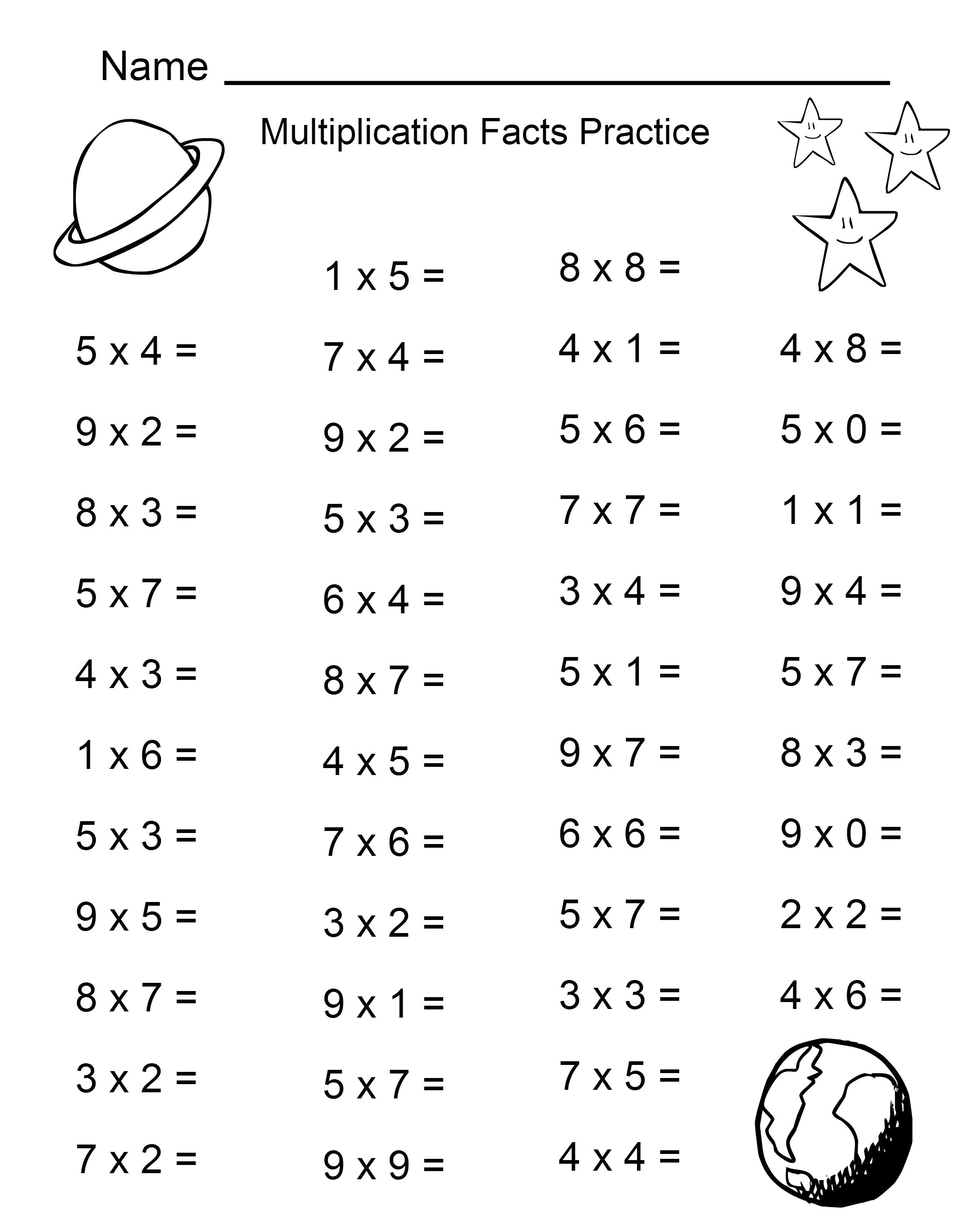 35 Multiplication Worksheets 4Th Grade With Answers