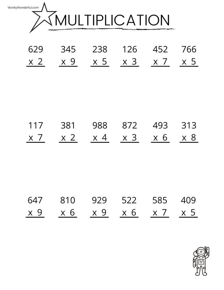 35 Multiplication Worksheets 4Th Grade With Answers