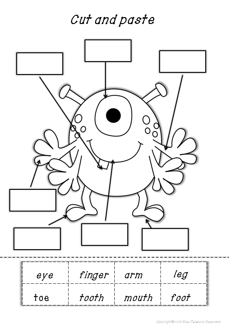 35 Parts Of Body Worksheets Kindergarten