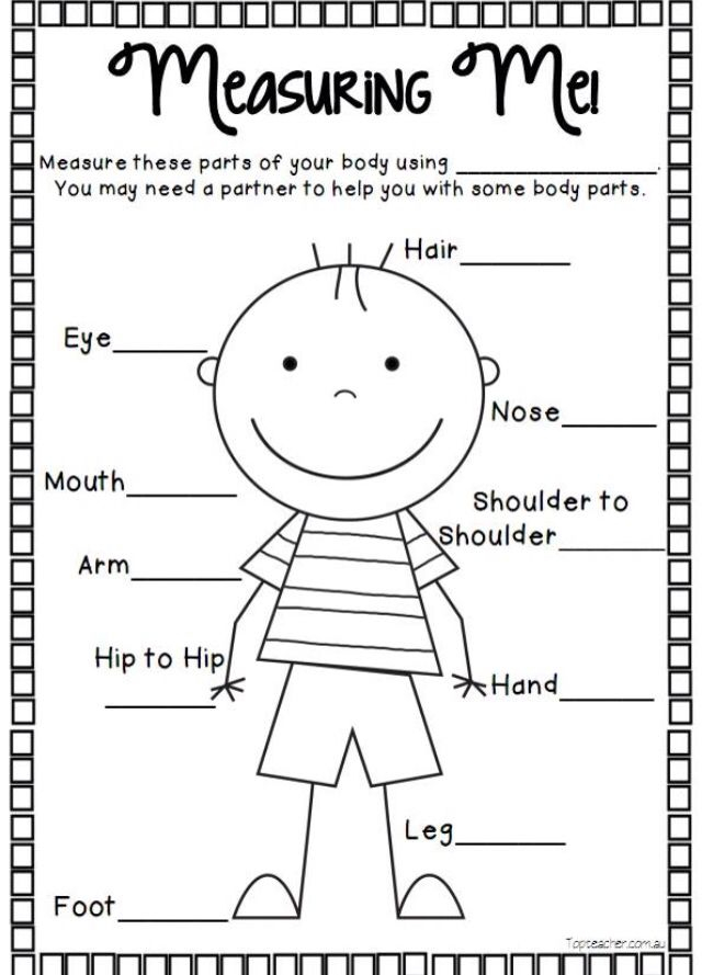 35 Parts Of Body Worksheets Kindergarten