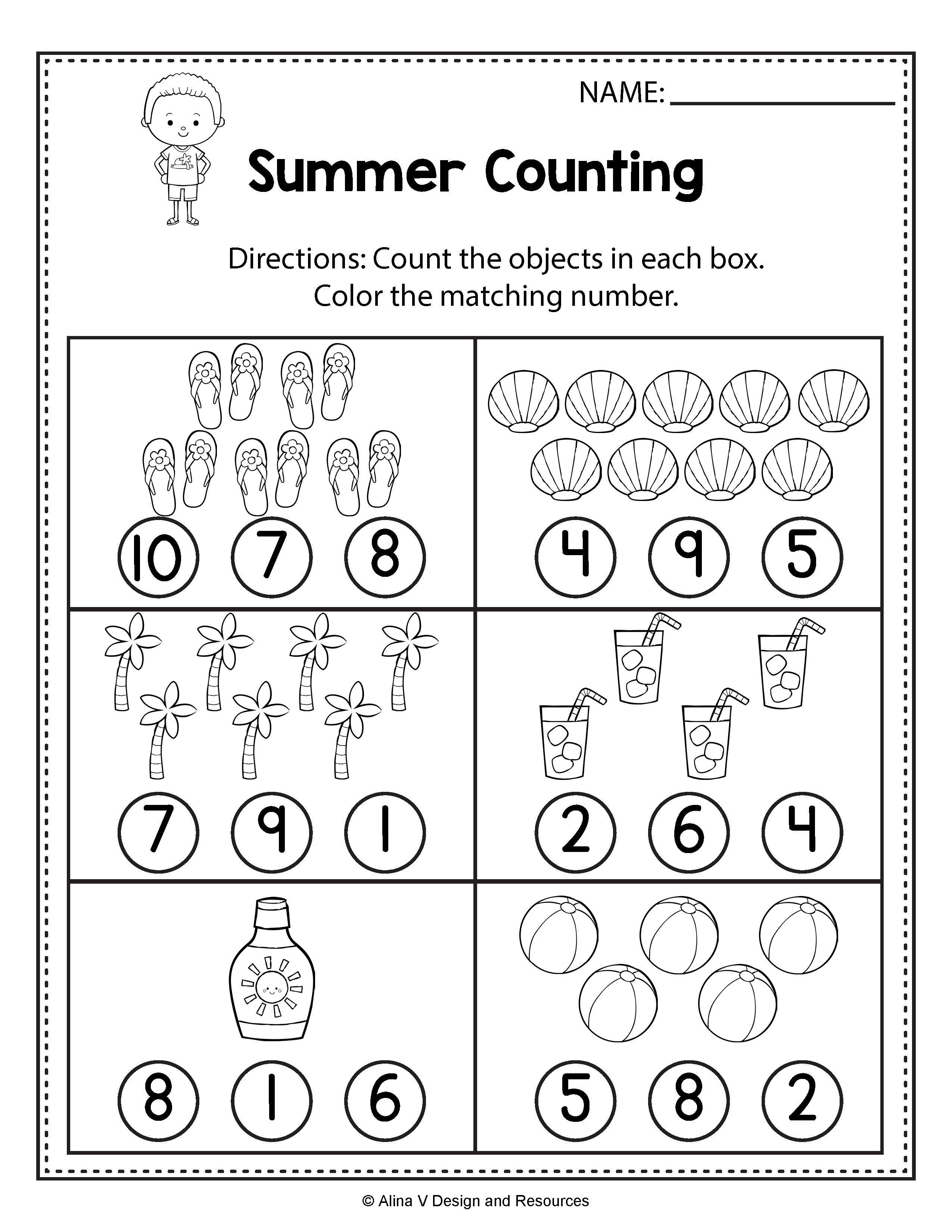 35 Preschool Counting Worksheets Kindergarten Math