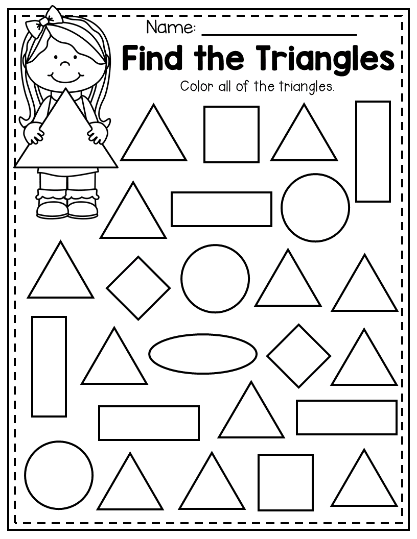 35 Preschool Math Shapes Worksheets