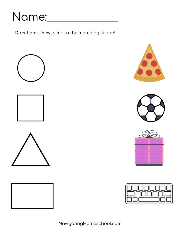 35 Preschool Math Shapes Worksheets