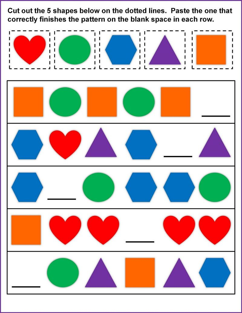 35 Preschool Math Shapes Worksheets