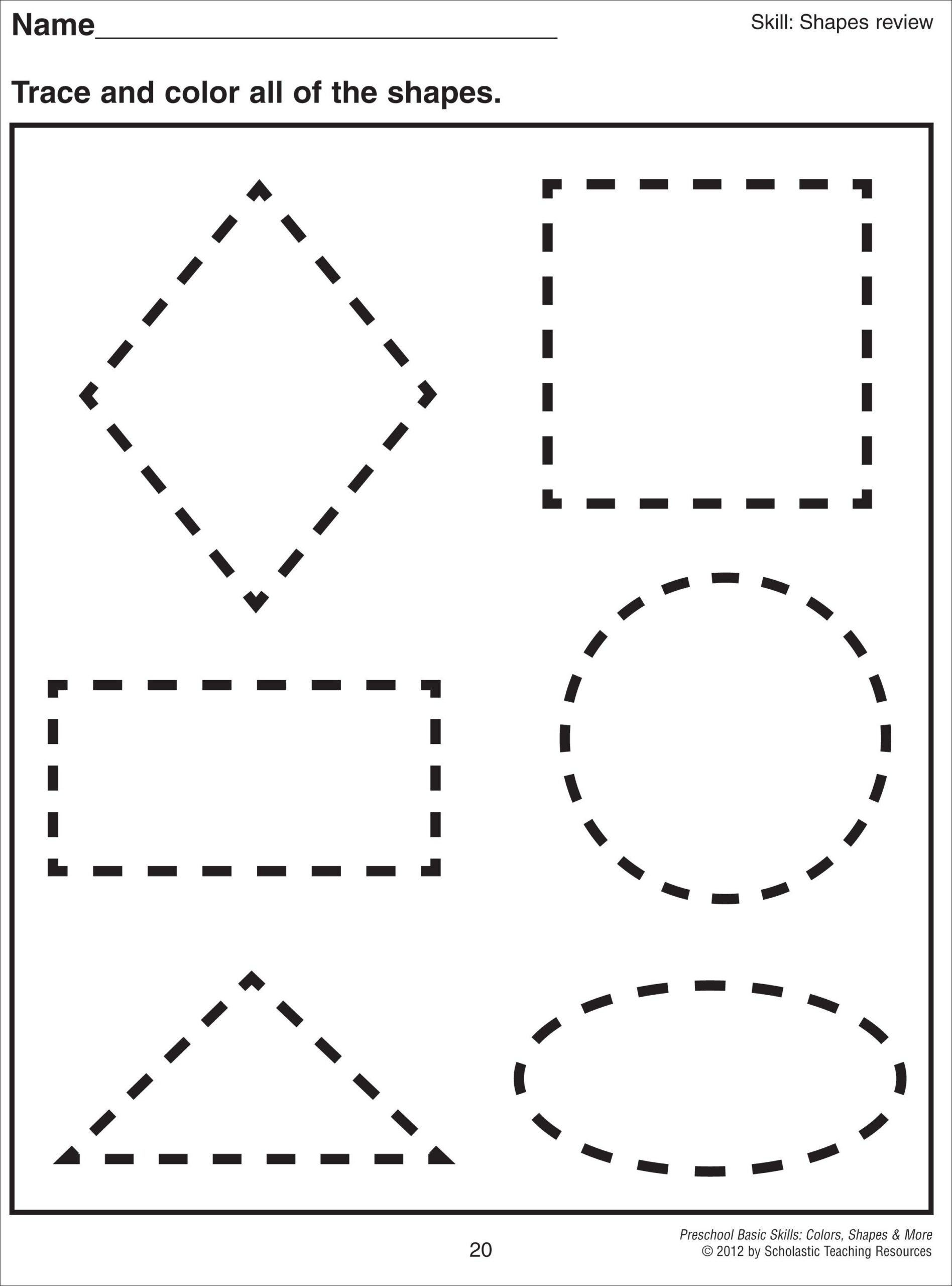 35 Preschool Math Shapes Worksheets