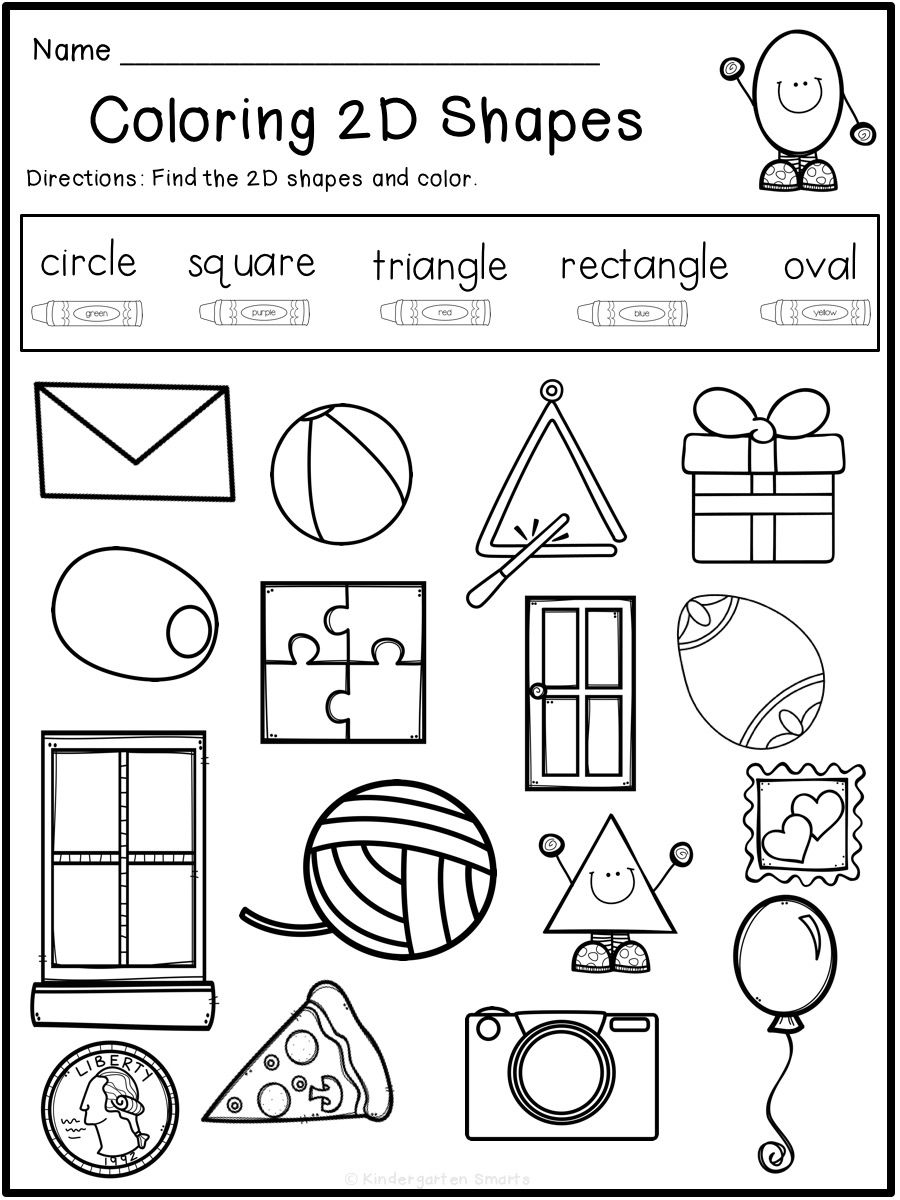 35 Preschool Math Shapes Worksheets