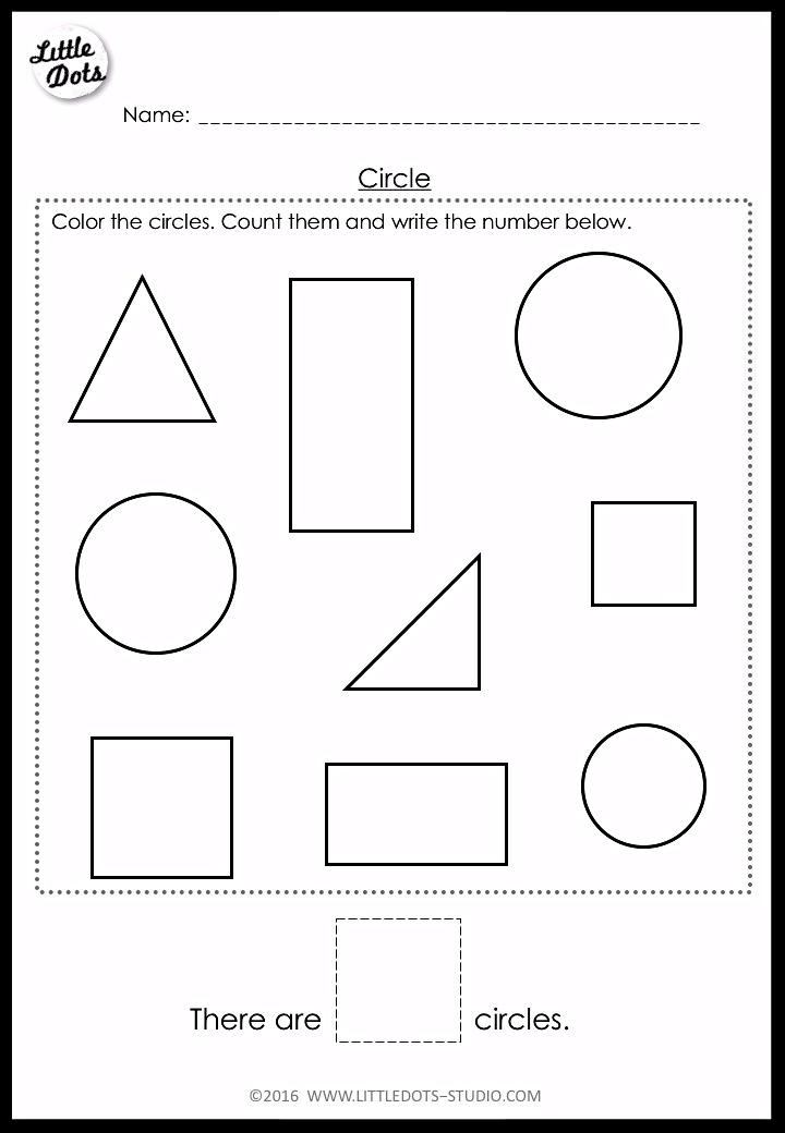 35 Preschool Math Shapes Worksheets