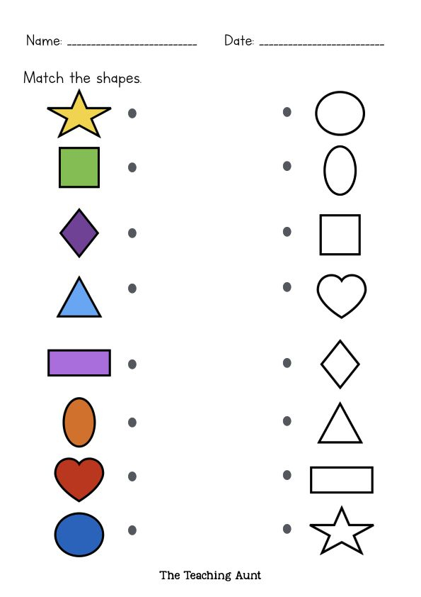 35 Preschool Math Shapes Worksheets