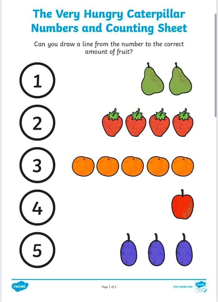 35 Preschool Math Worksheets 1-20