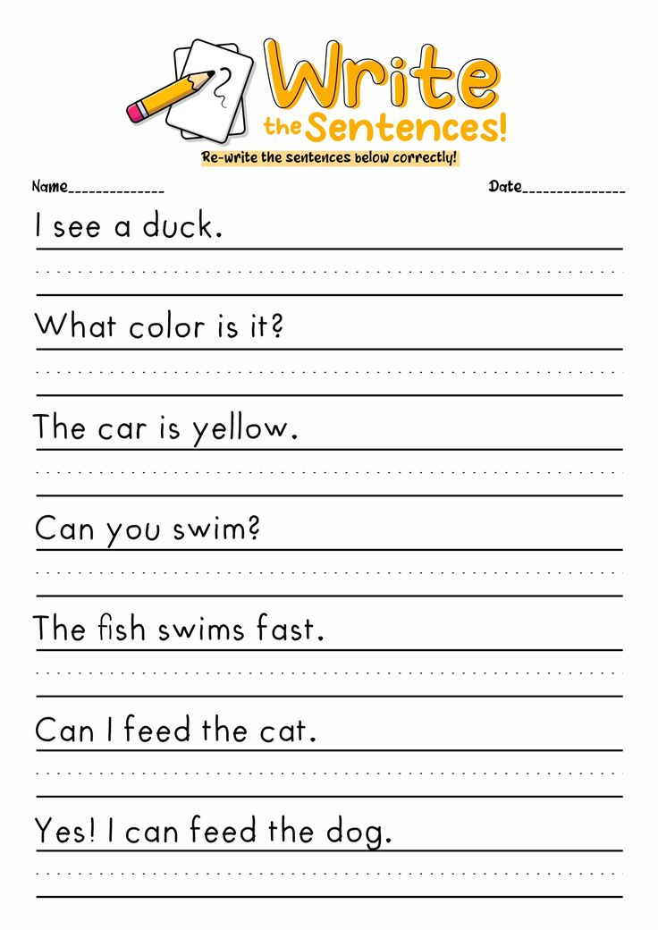 35 Rearrange Sentences Worksheets Kindergarten