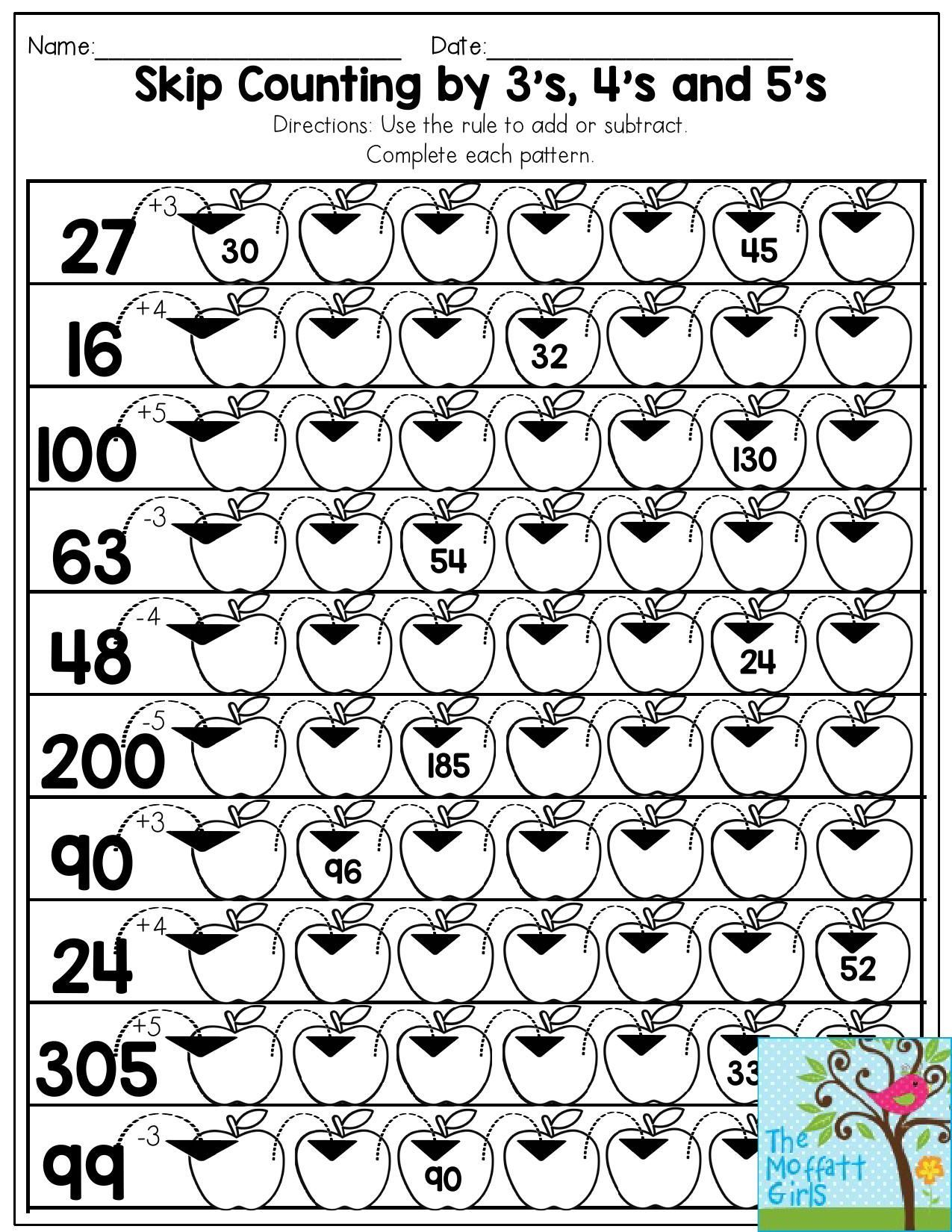 35 Skip Counting By 3 Worksheets Kindergarten