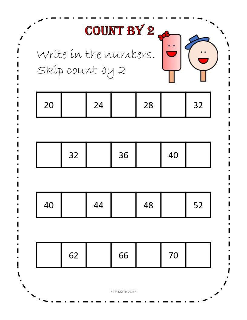 35 Skip Counting By 3 Worksheets Kindergarten