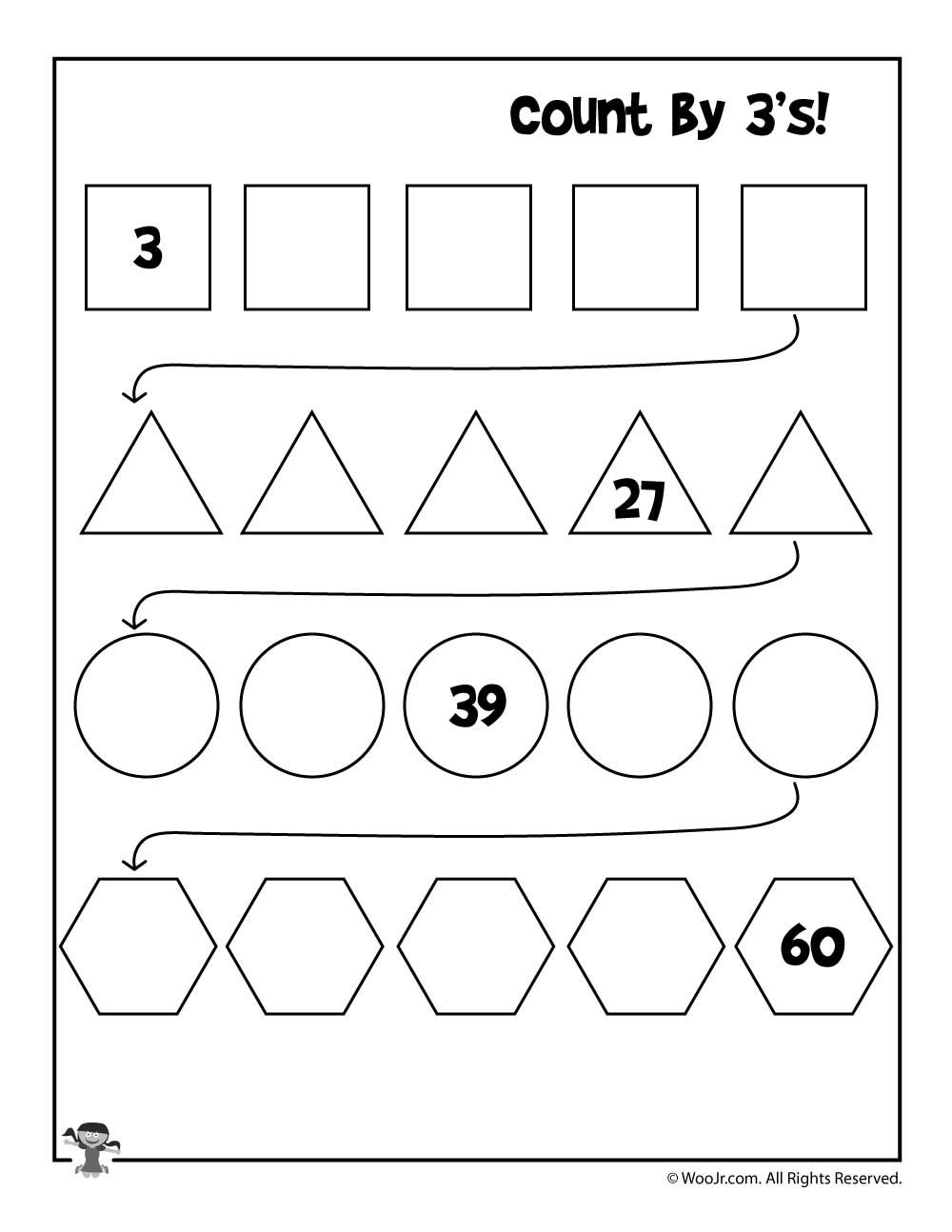 35 Skip Counting By 3 Worksheets Kindergarten