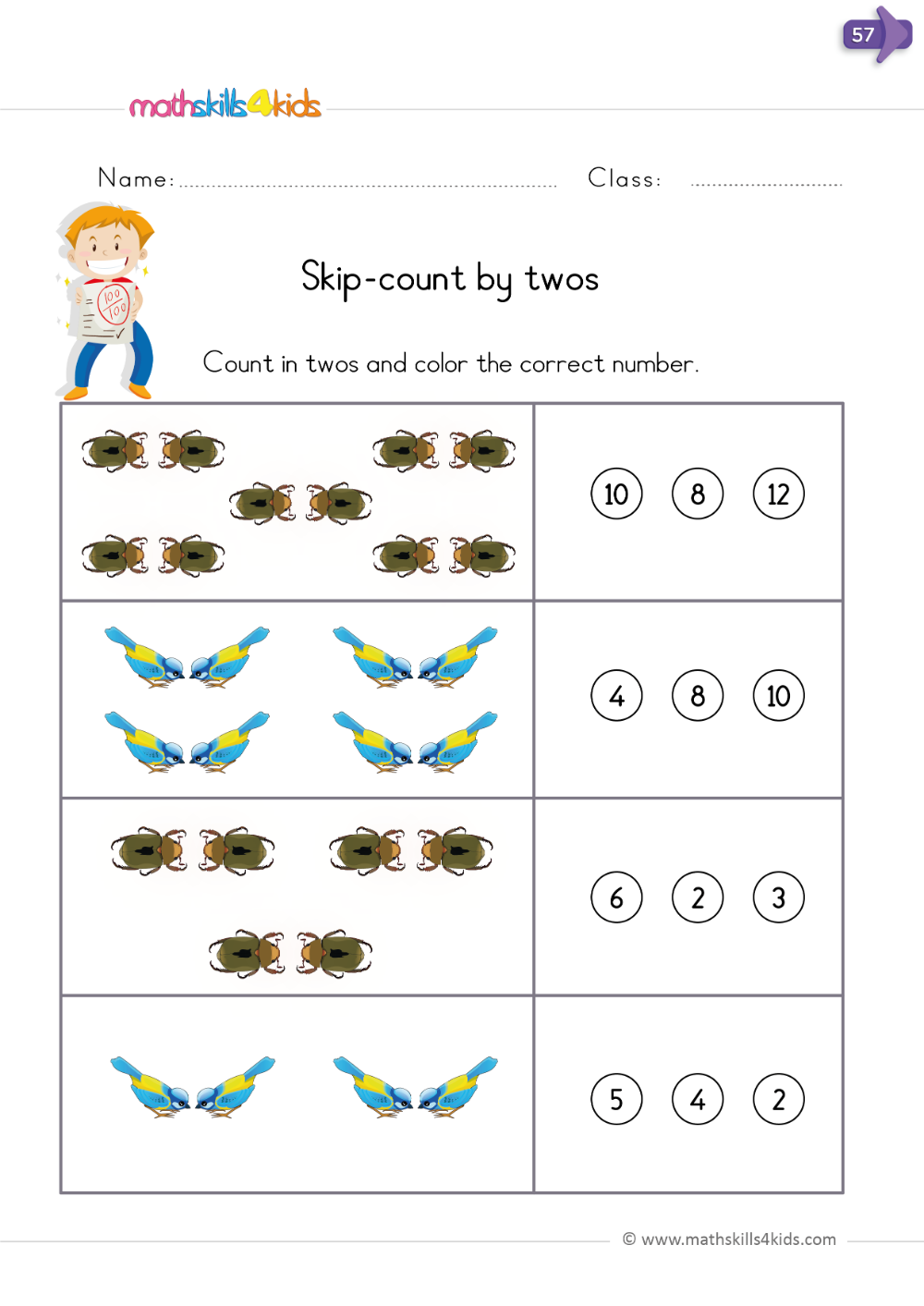 35 Skip Counting By 3 Worksheets Kindergarten