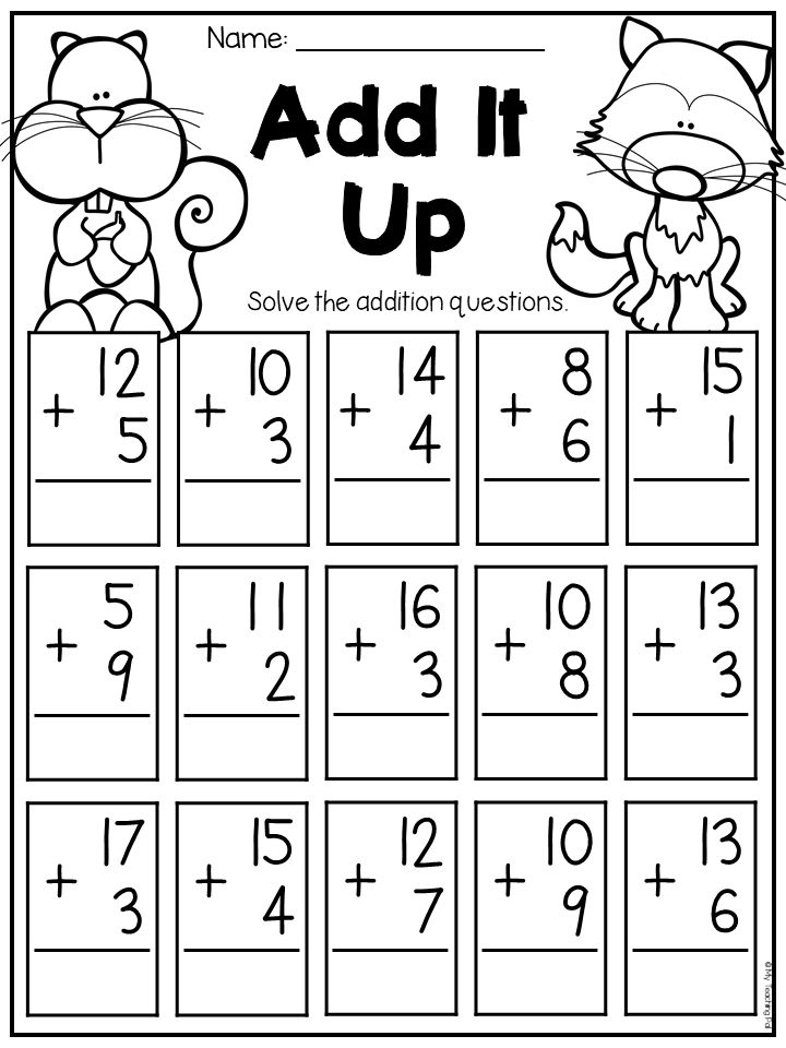 35 Worksheets For Grade 1 Maths Addition