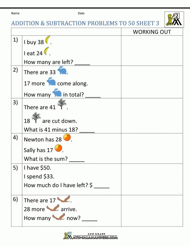 21 Addition And Subtraction Worksheets For 2Nd Grade