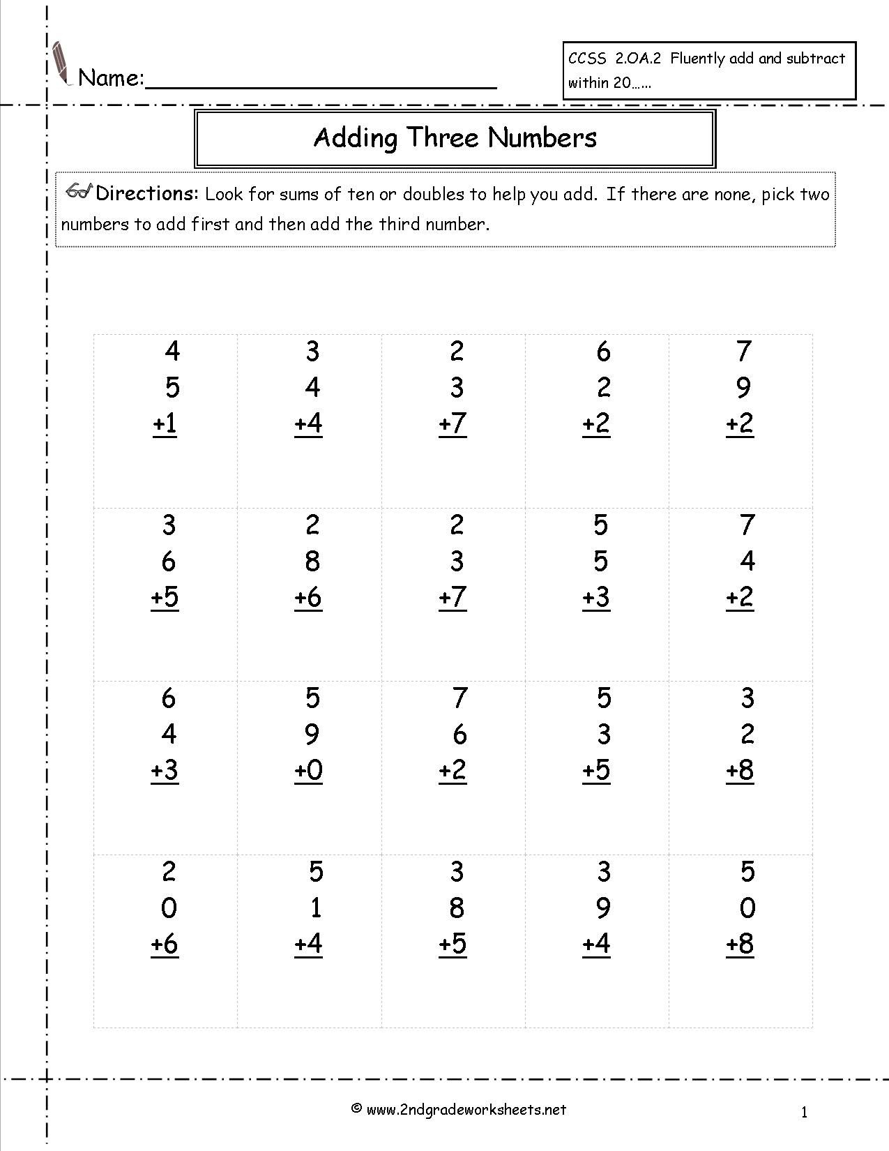 21 Addition And Subtraction Worksheets For 2Nd Grade