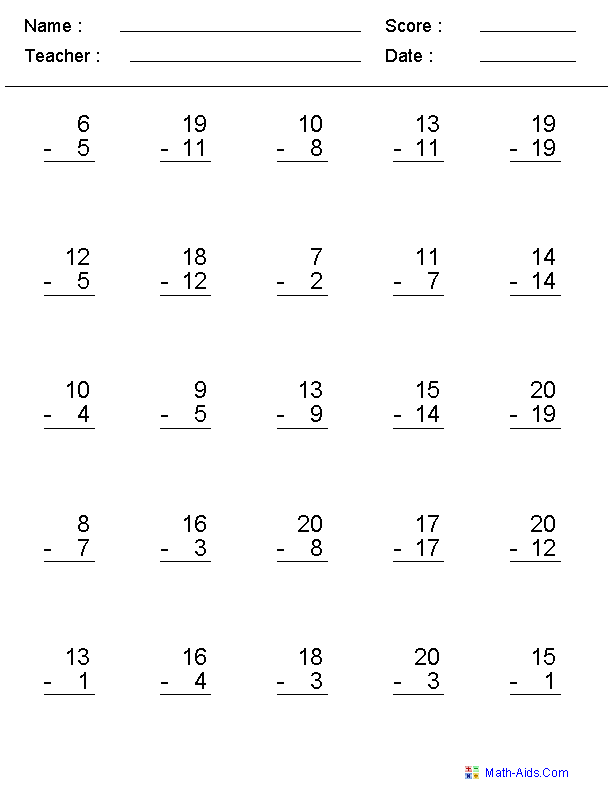 21 Addition And Subtraction Worksheets For 2Nd Grade