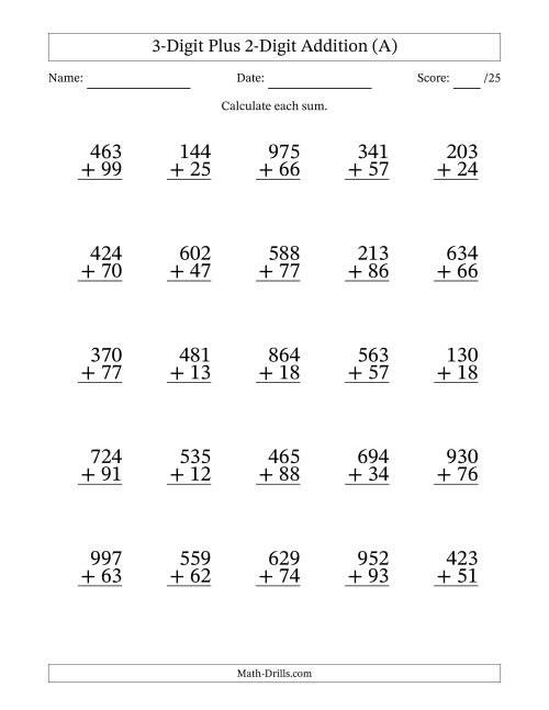 21 Addition No Regrouping Worksheets