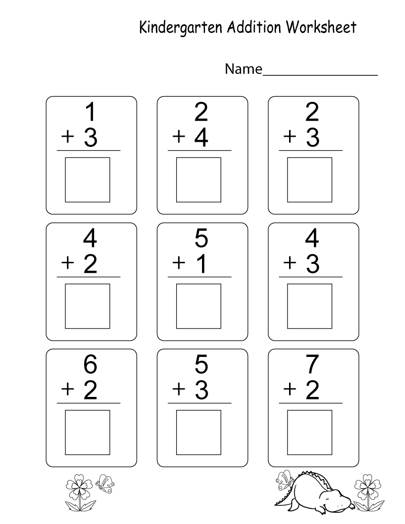 21 Addition Problem Worksheets Kindergarten