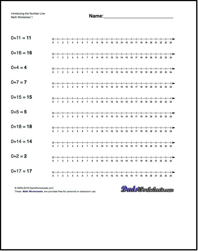 21 Addition Worksheets With Number Line