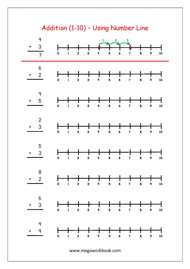 21 Addition Worksheets With Number Line