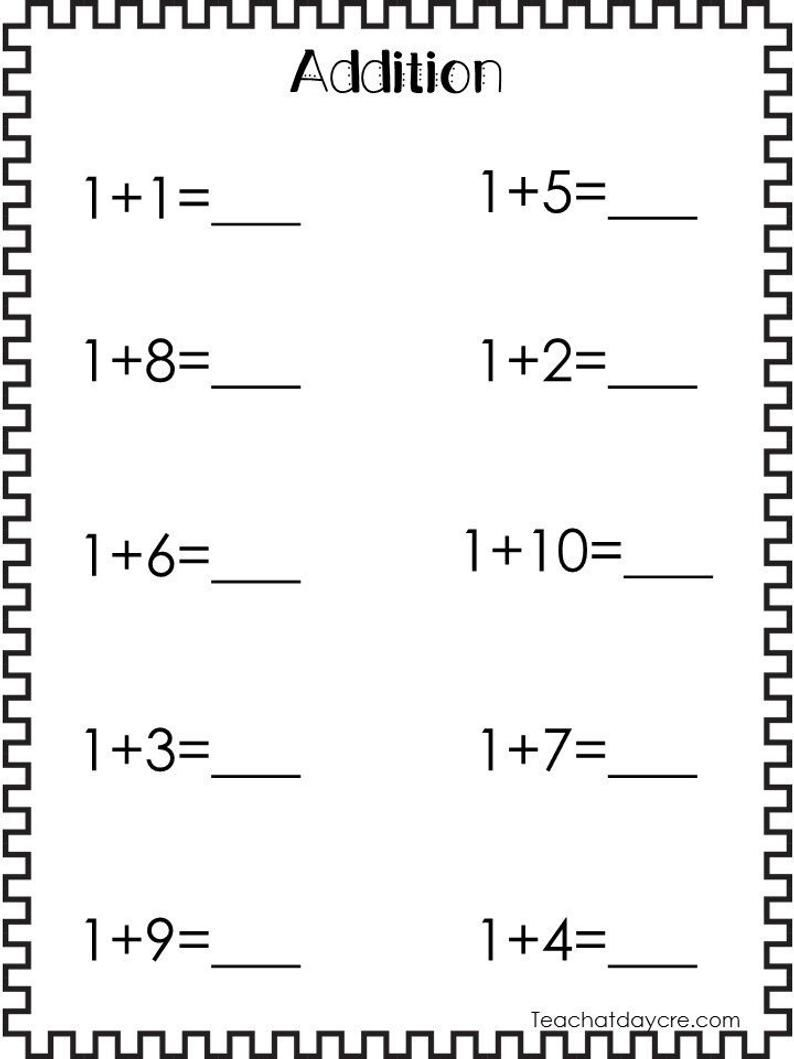 21 Addition Worksheets With Pictures 1-10