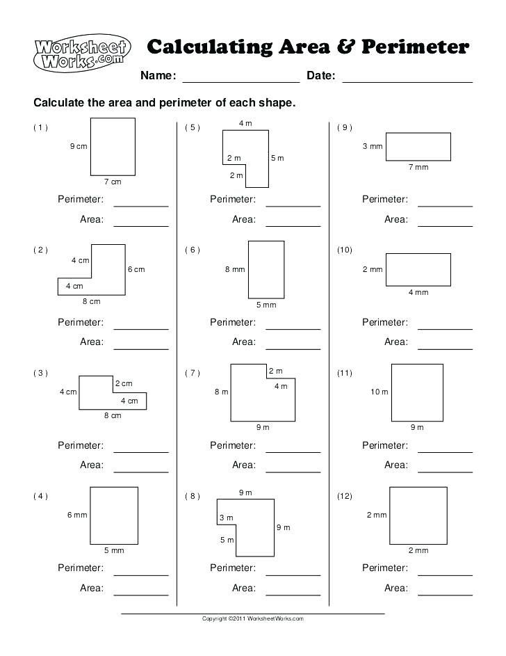 21 Area Perimeter Worksheets Class 4