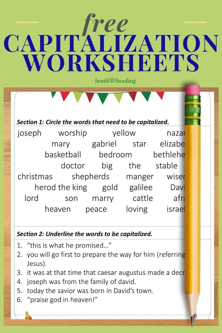 21 Capitalization Worksheets Grade 6