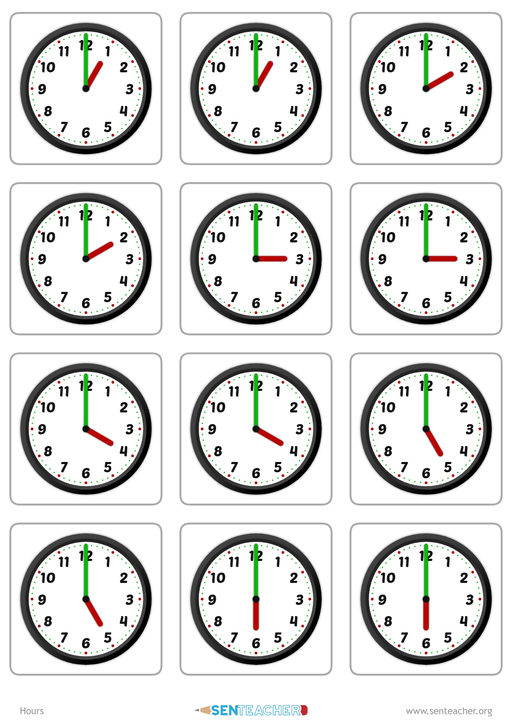 21 Clock Printable For Kids Math Worksheets