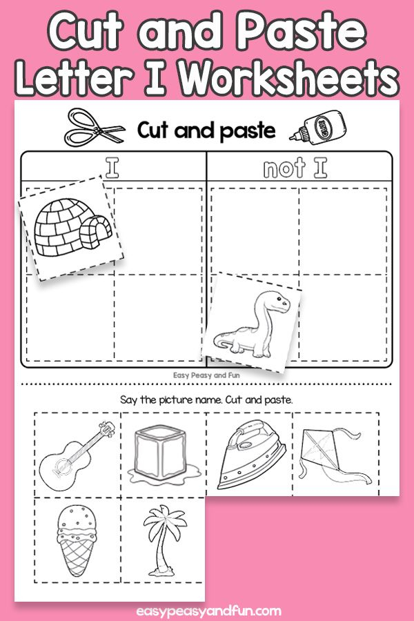 21 Cut And Paste Letter E Worksheets