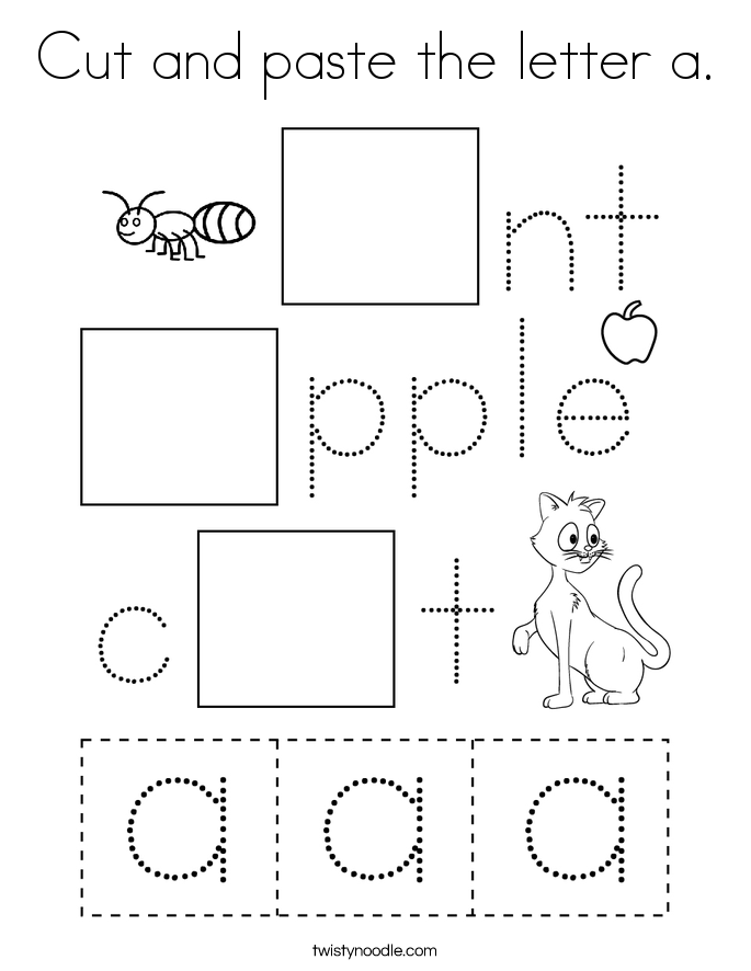 21 Cut And Paste Letter E Worksheets