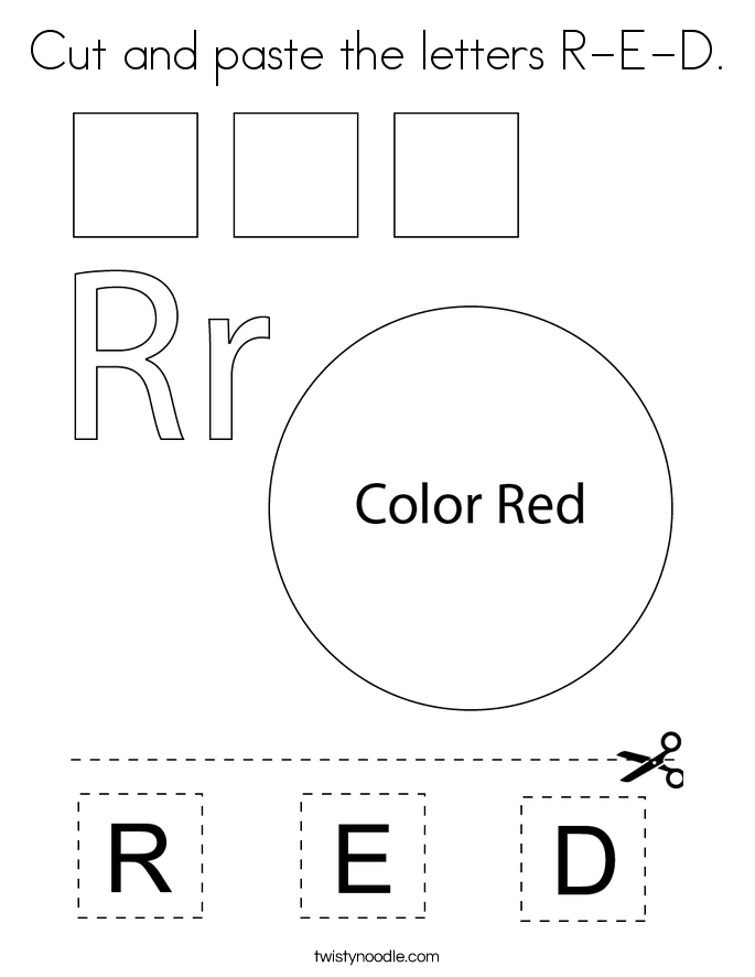 21 Cut And Paste Letter E Worksheets